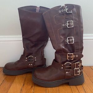 Women’s Size 8 Brown Motorcycle Boots